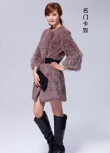 名门卡奴獭兔毛拼接狐狸毛中长款修身皮草女式外套 价格、厂家、图片及批发指南